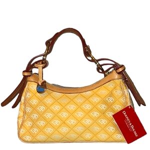 Dooney & Bourke Medium Yellow Canvas Hobo Bag